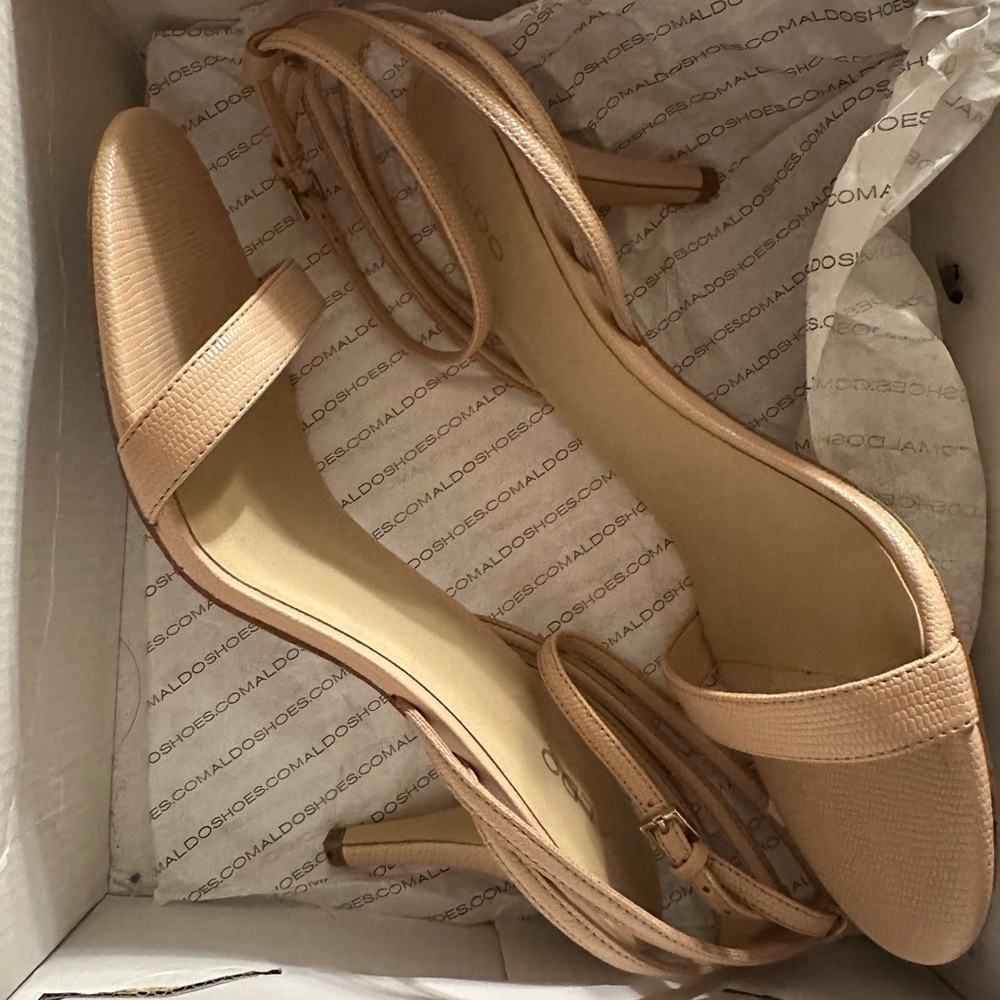 Aldo Women's Nude Strappy Heels